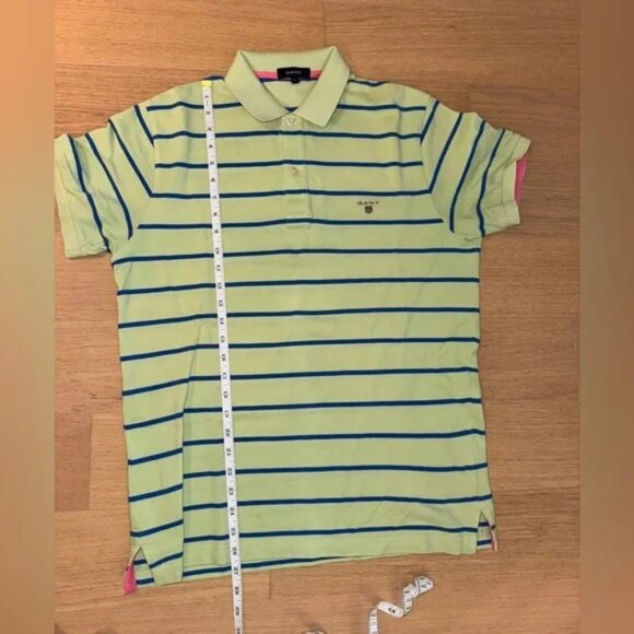 GANT Vintage Men’s Polo Green with Pink Details Size M - Picture 7 of 7